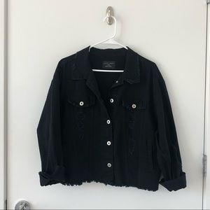 Love Tree Distressed Denim Jacket